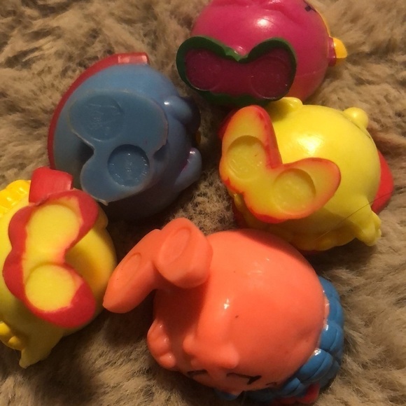 VTG 80’s Arby’s Mr. Men Rubber Mini Miniature Toy Figurines x5 / Approx 1.6” - Picture 3 of 3